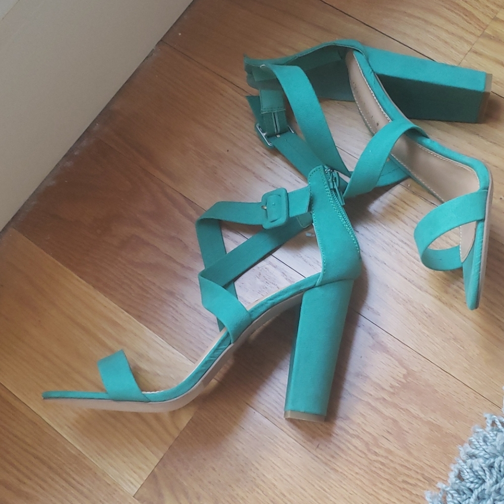 Teal Strappy Sandal